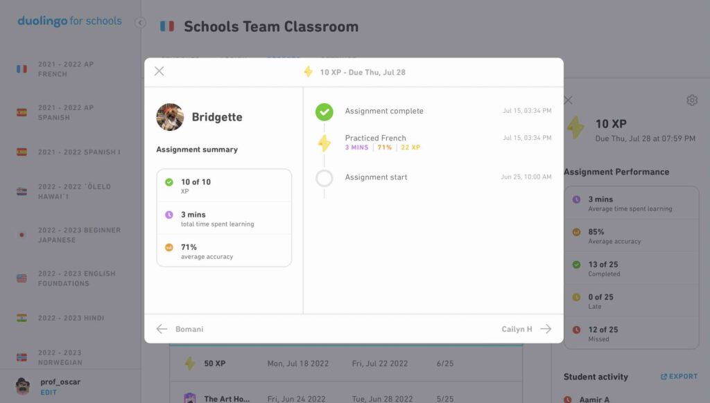 Duolingo for Schools Teachers