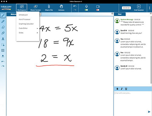 Screenshot of the interactive LEO platform showing varied student interactions, indicating personalized learning experiences.