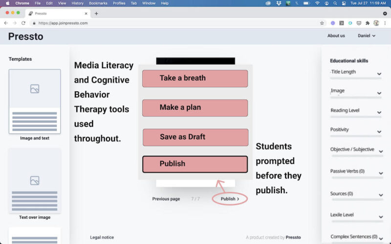 Make writing fun this school year with Pressto and their platform to motivate students to write critically and learn media literacy skills.