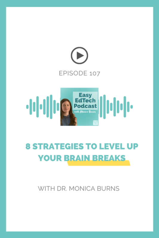 In this episode, you’ll learn what brain breaks are, why they work, and some activities that you can use with your class right away!