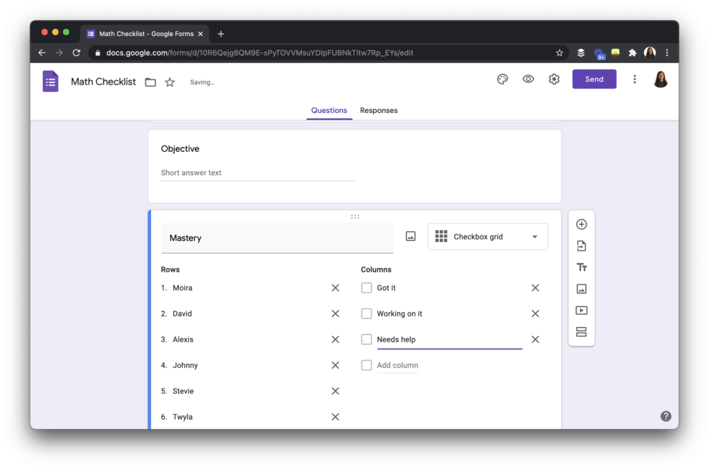 Learn how to create a digital checklist with Google Forms