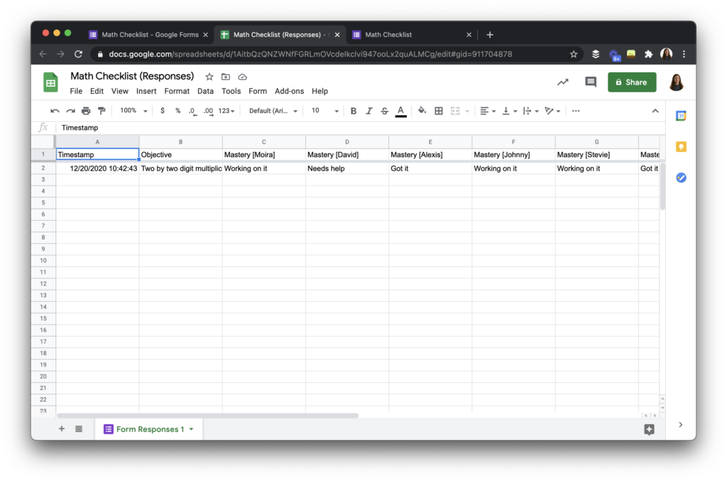 Learn how to create a digital checklist with Google Forms.