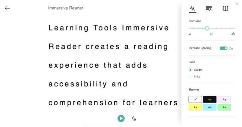 Microsoft Learning Tools in Action Immersive Reader