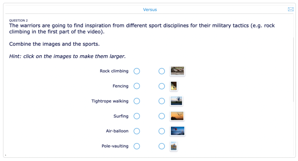 Screenshot of a comprehensive video quiz for students, designed to check understanding and measure learning progress in an interactive way.